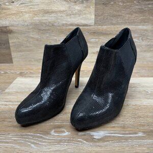 White House Black Market Lizard Embossed Stiletto Heel Booties Women's Size 7
